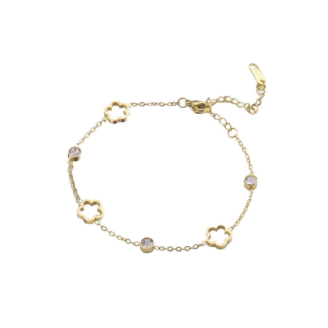 Bratara cu flori - Gold - RAFINI