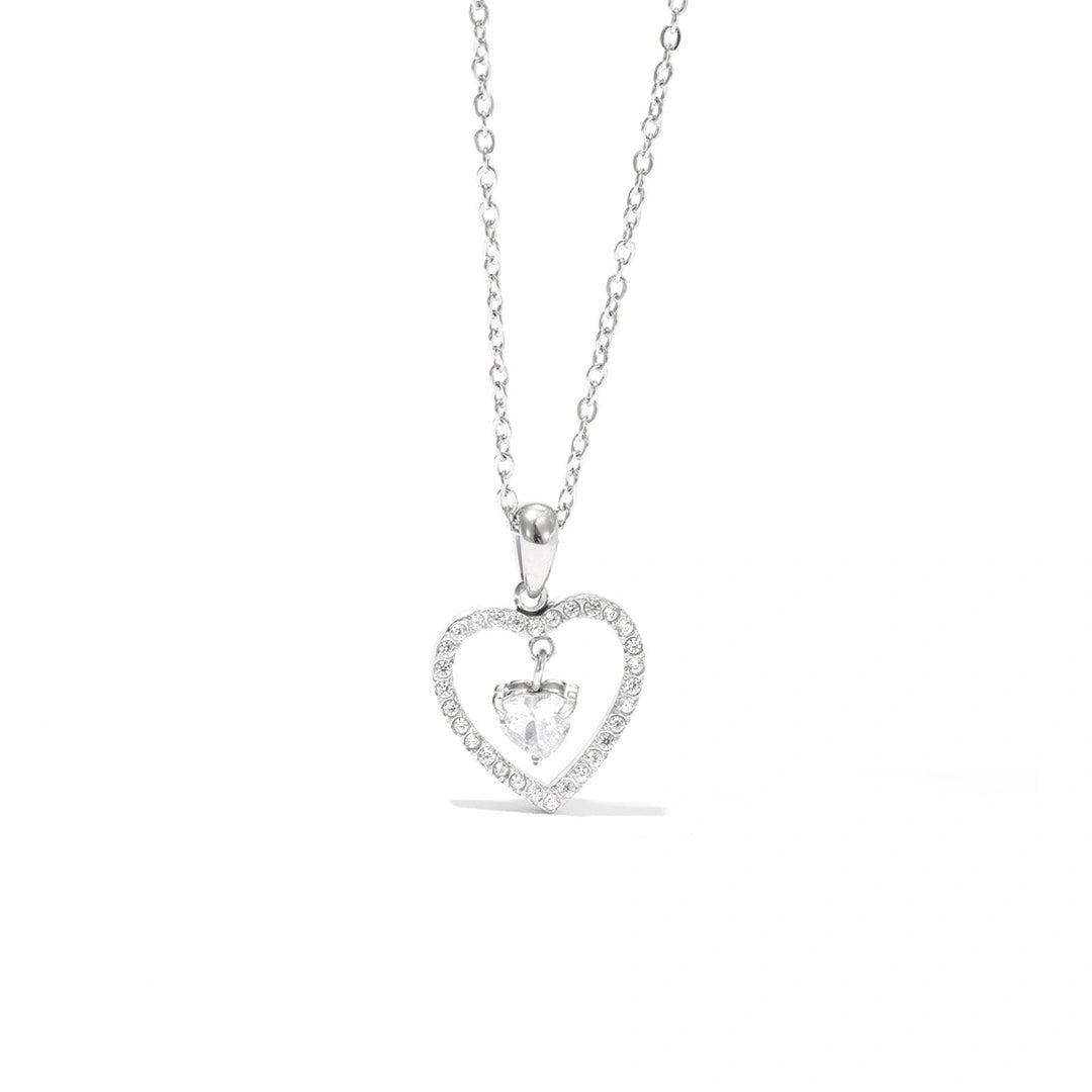 Lantisor - Double Heart Silver - RAFINI