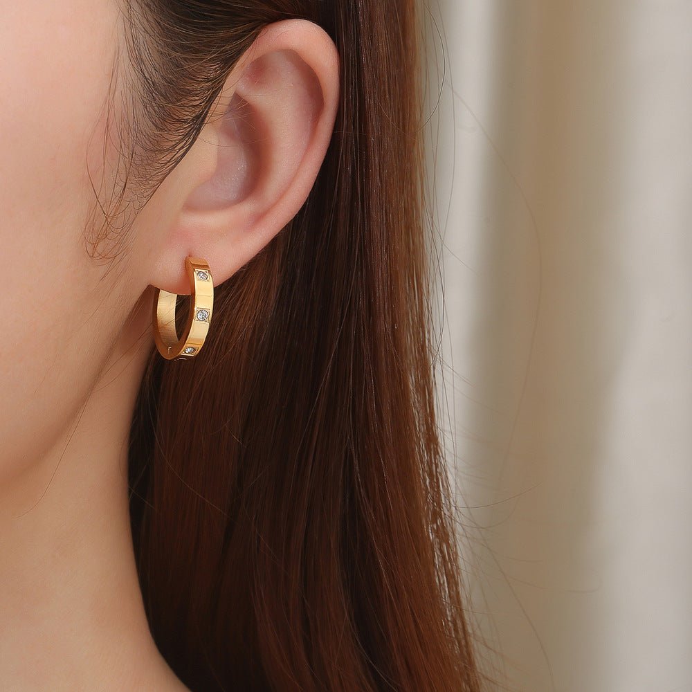 Cercei Gold cu Pietre - RAFINI