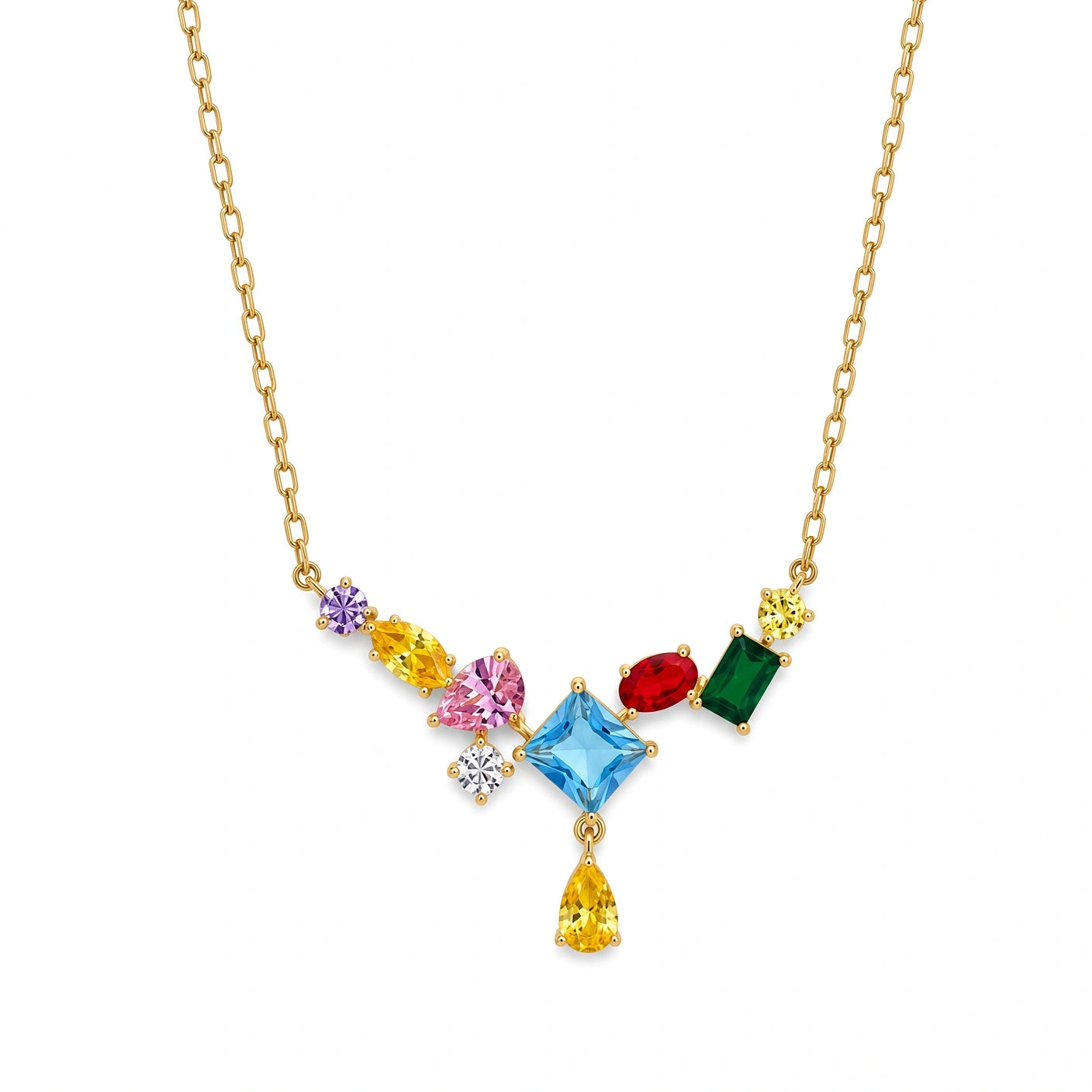 Lantisor - Pietre Colorate Gold