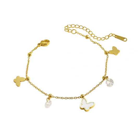 Bratara - White Butterfly