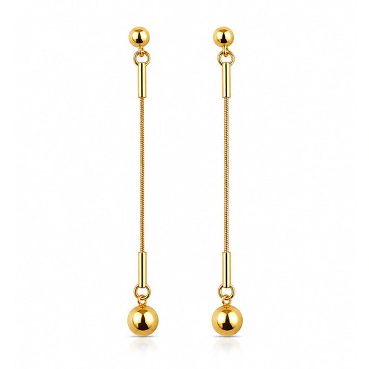 Cercei Lungi - Gold Sphere