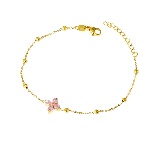 Bratara - Floare roz