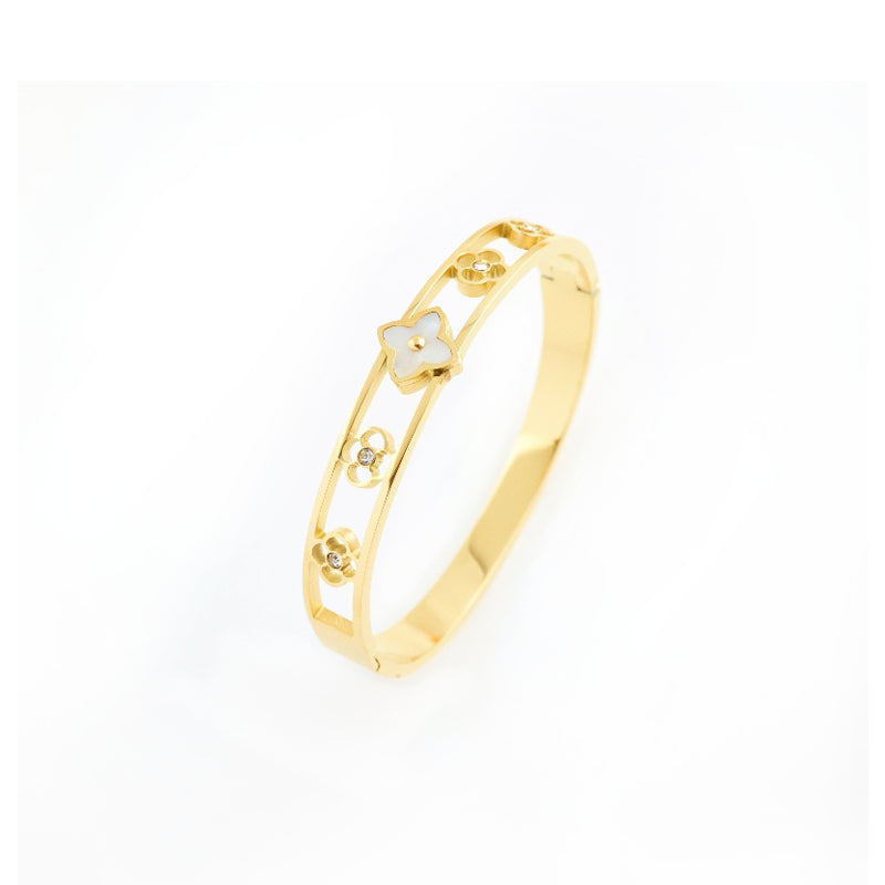 Bratara Love Flowers - Alb - RAFINI