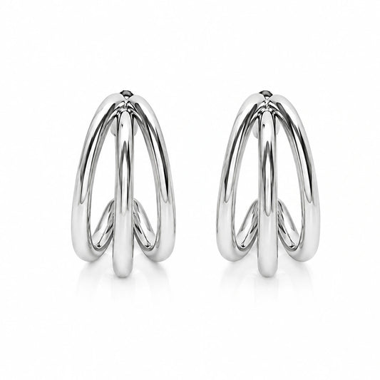 Cercei - Triple Loop Silver