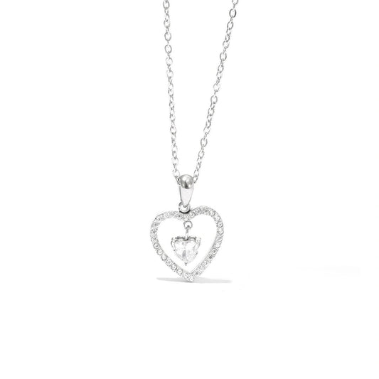 Lantisor - Double Heart Silver - RAFINI