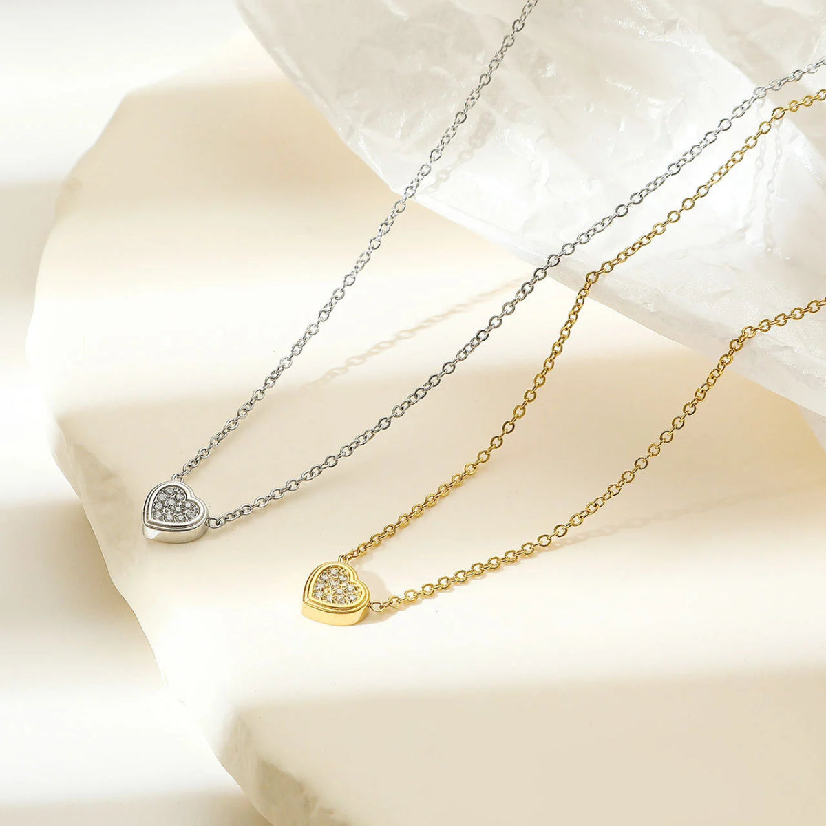Lantisor - Gold Crystal Heart - RAFINI