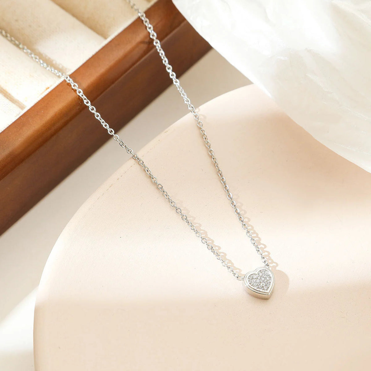 Lantisor - Silver Crystal Heart - RAFINI